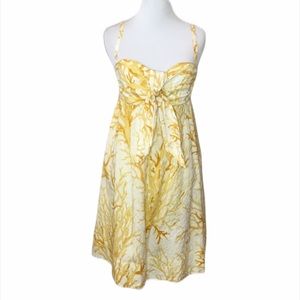 Anthropologie HD in Paris Coral print dress Size 4